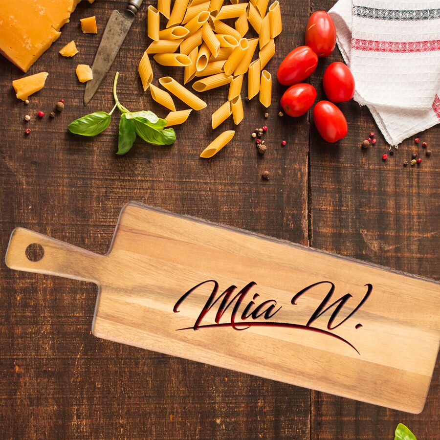Personalized Acacia Wood Paddle Serving Board
