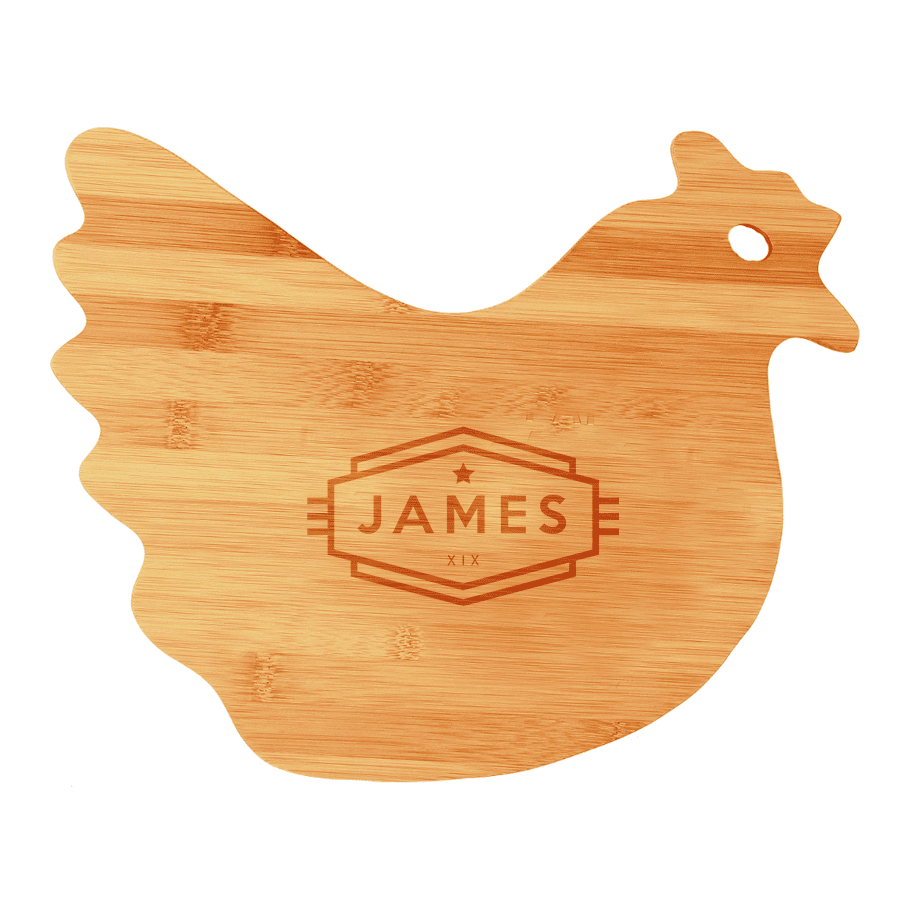 Animal Shape Personalized Bamboo Cutting Board - Cadet - Image 4
