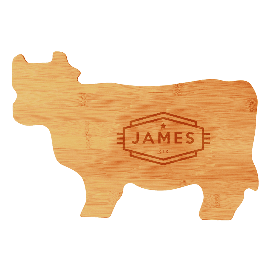Animal Shape Personalized Bamboo Cutting Board - Cadet - Image 3