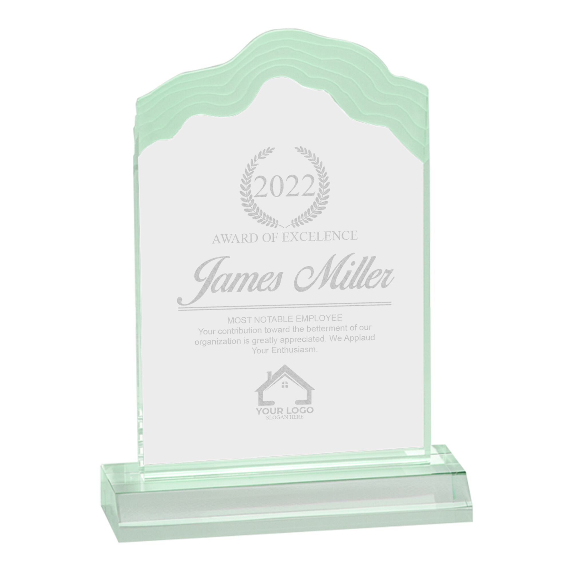 Personalized Topography Edge Acrylic Award - Image 2