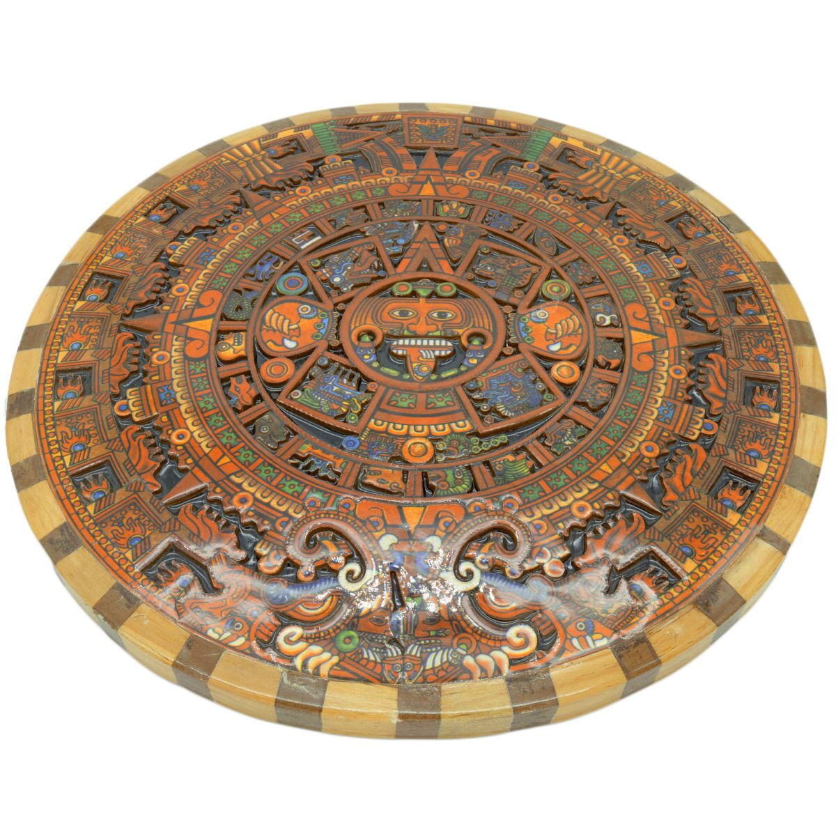 Wooden Aztec Calendar - Image 3