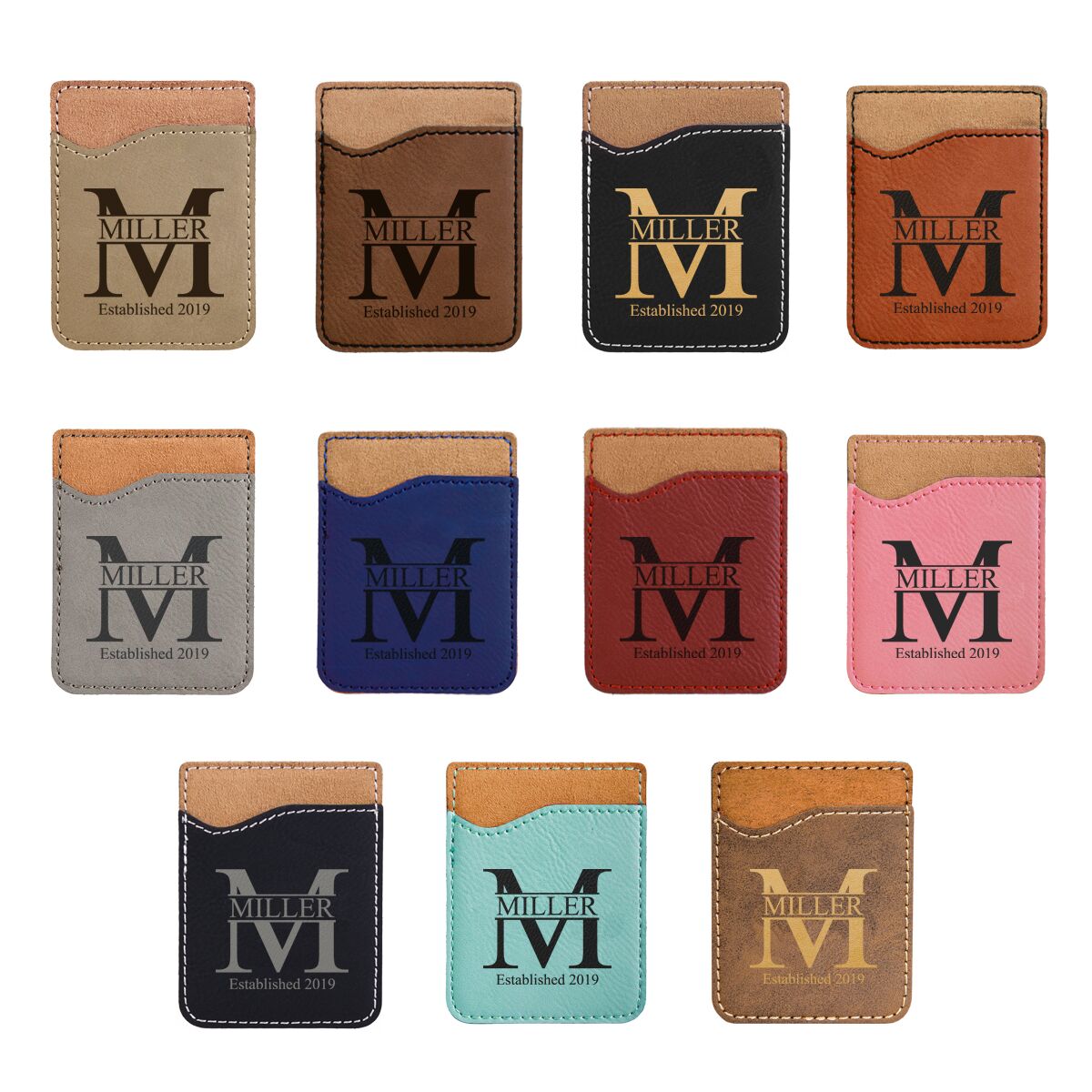 Personalized Miller Leatherette Phone Wallet - Image 5