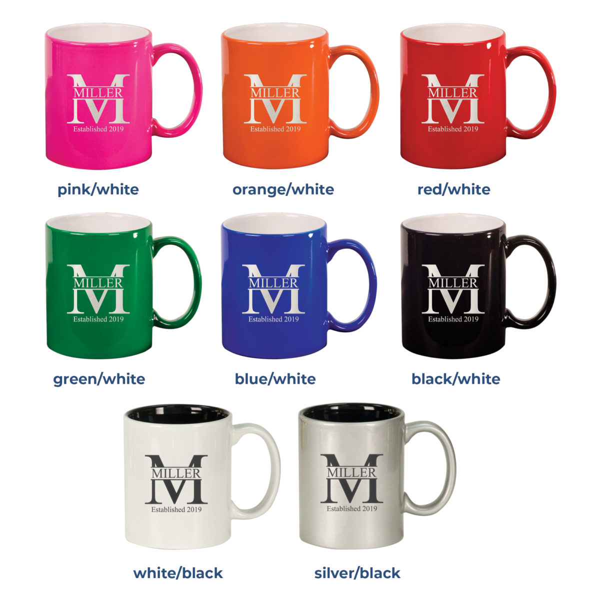 Personalized Monogram 11 oz. Ceramic Mug - Image 3