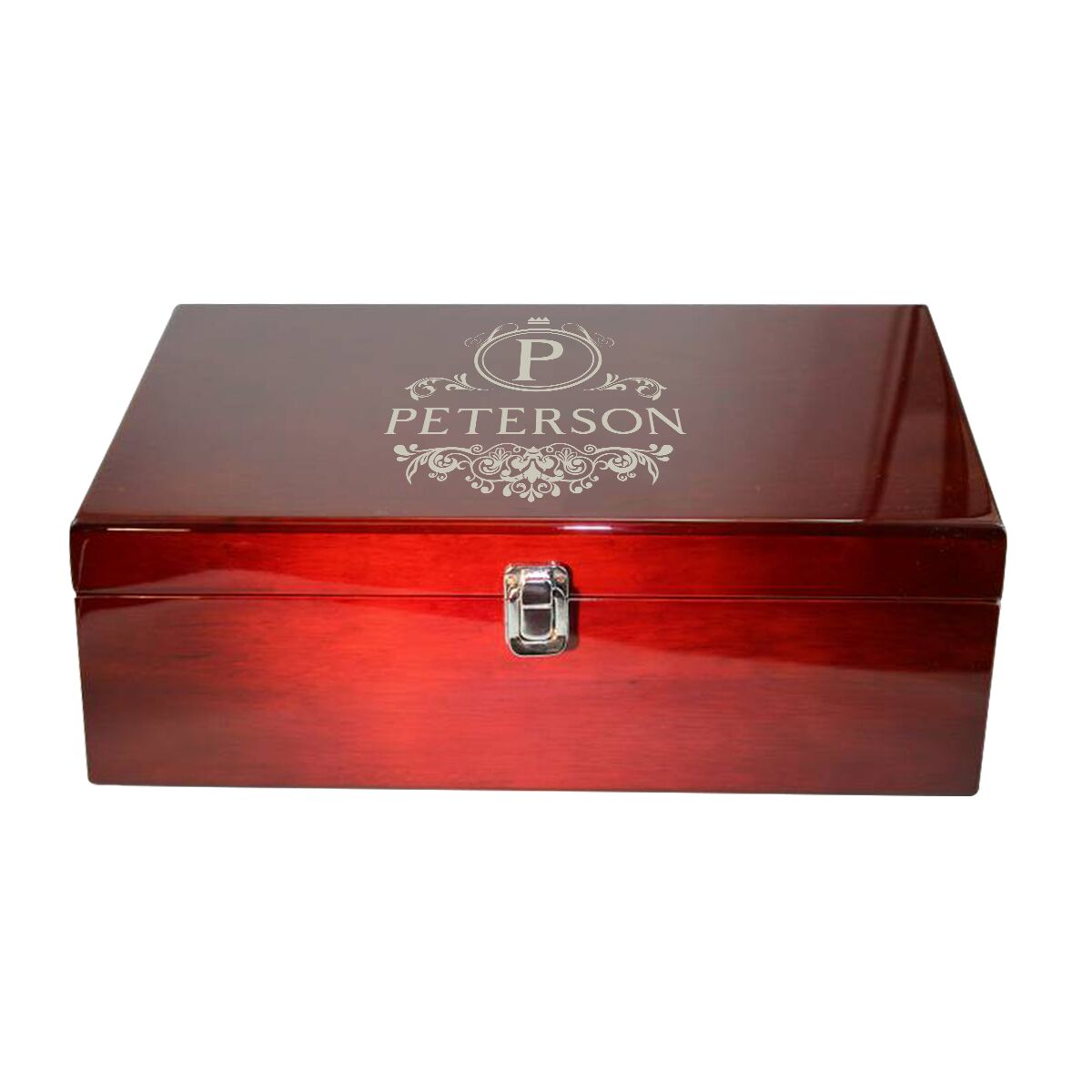 personalized custom laser engraved rosewood double wine bottle box with tools
