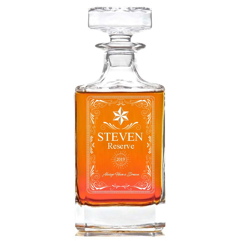 Vintage Western Personalized Whiskey Decanter