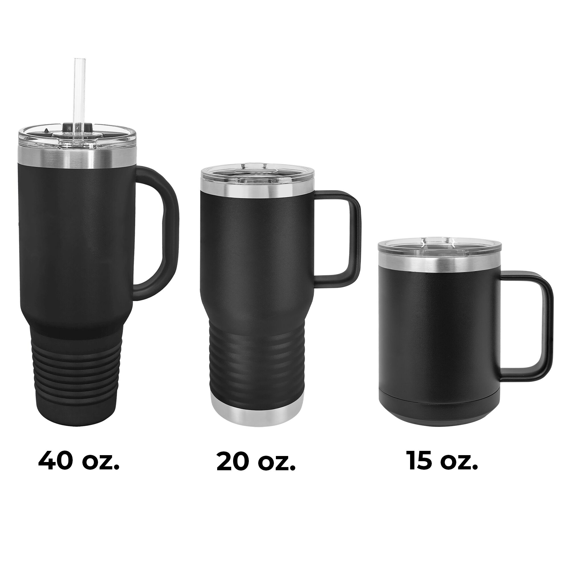 Personalized Royal Monogram Insulated Travel Mug with Handle - Image 4